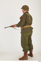  U.S.Army uniform World War II. - Technical Corporal - poses american soldier standing uniform whole body 0012.jpg